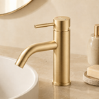 Simple Cylindrical Single Handle Basin Faucet