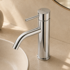 Simple Cylindrical Single Handle Basin Faucet