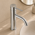 Simple Cylindrical Single Handle Basin Faucet