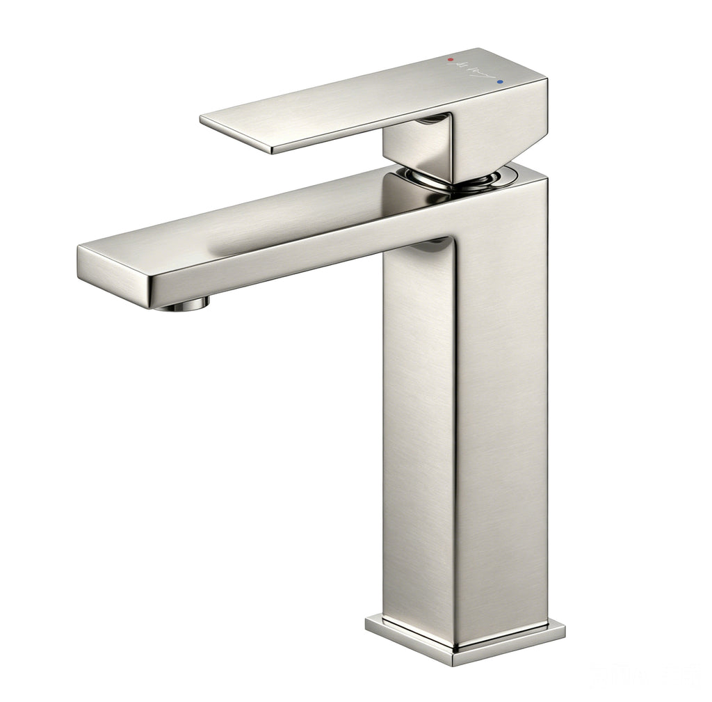 Minimalist Square Bathroom Washbasin Faucet