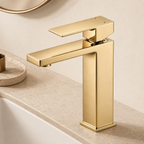 Minimalist Square Bathroom Washbasin Faucet