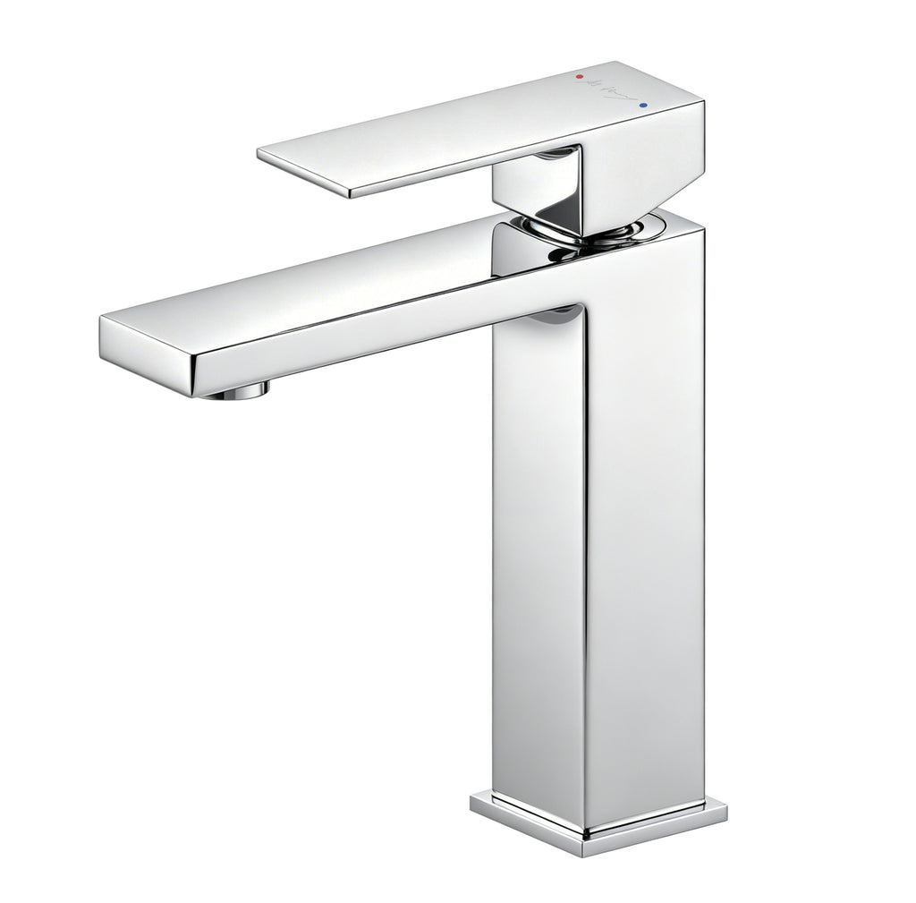 Minimalist Square Bathroom Washbasin Faucet
