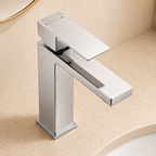 Minimalist Square Bathroom Washbasin Faucet