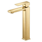 Tall Square Hot and Cold Water Basin Faucet