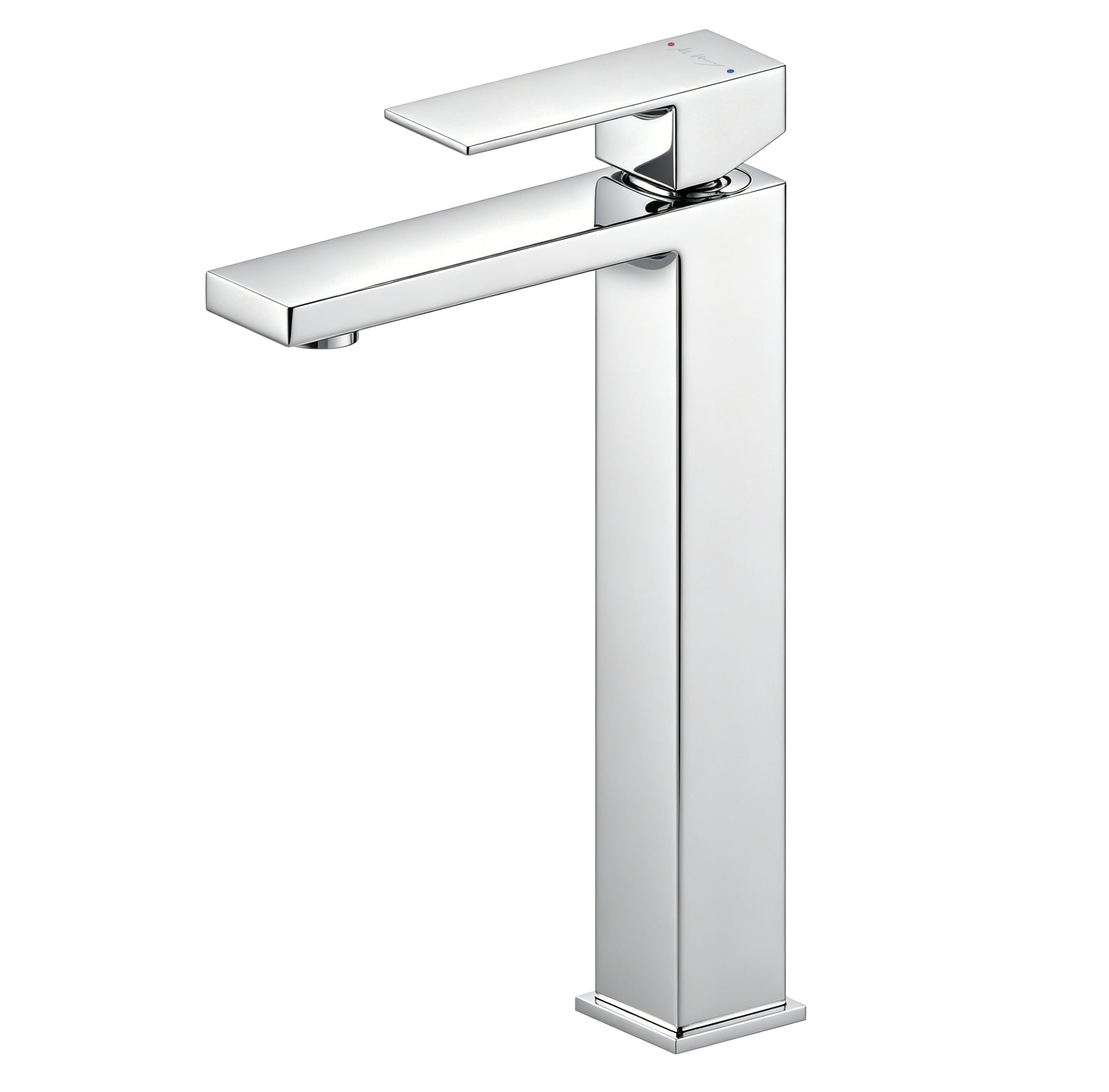 Tall Square Hot and Cold Water Basin Faucet