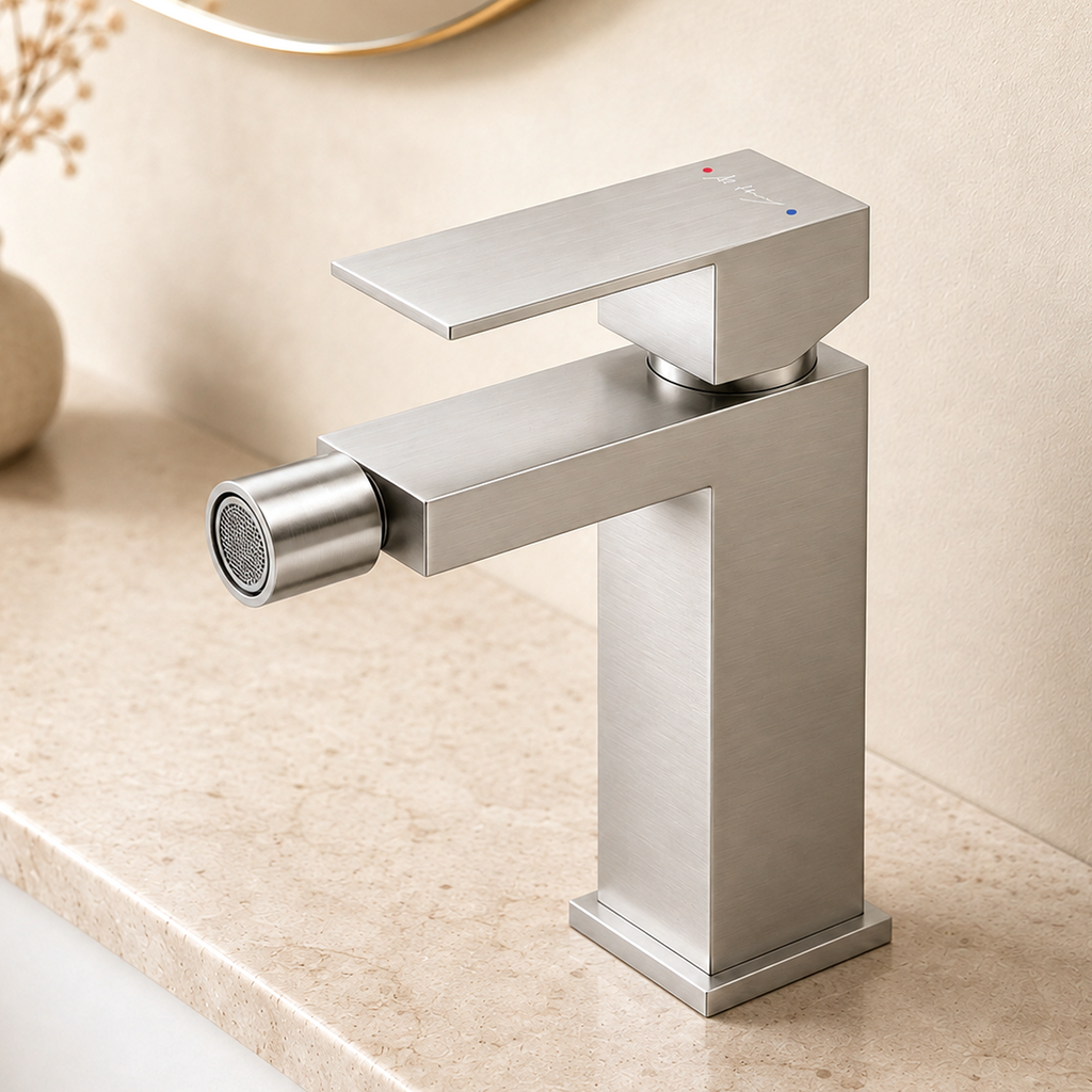 Square Tall Bathroom Washbasin Faucet with Aerator