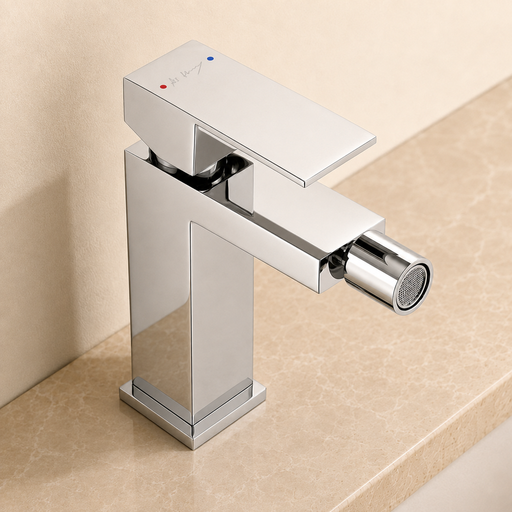 Square Tall Bathroom Washbasin Faucet with Aerator