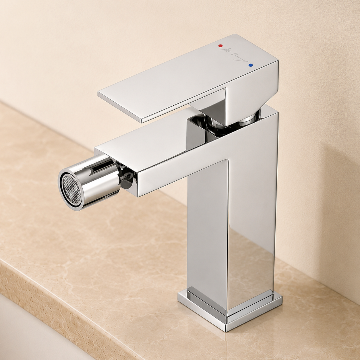Square Tall Bathroom Washbasin Faucet with Aerator
