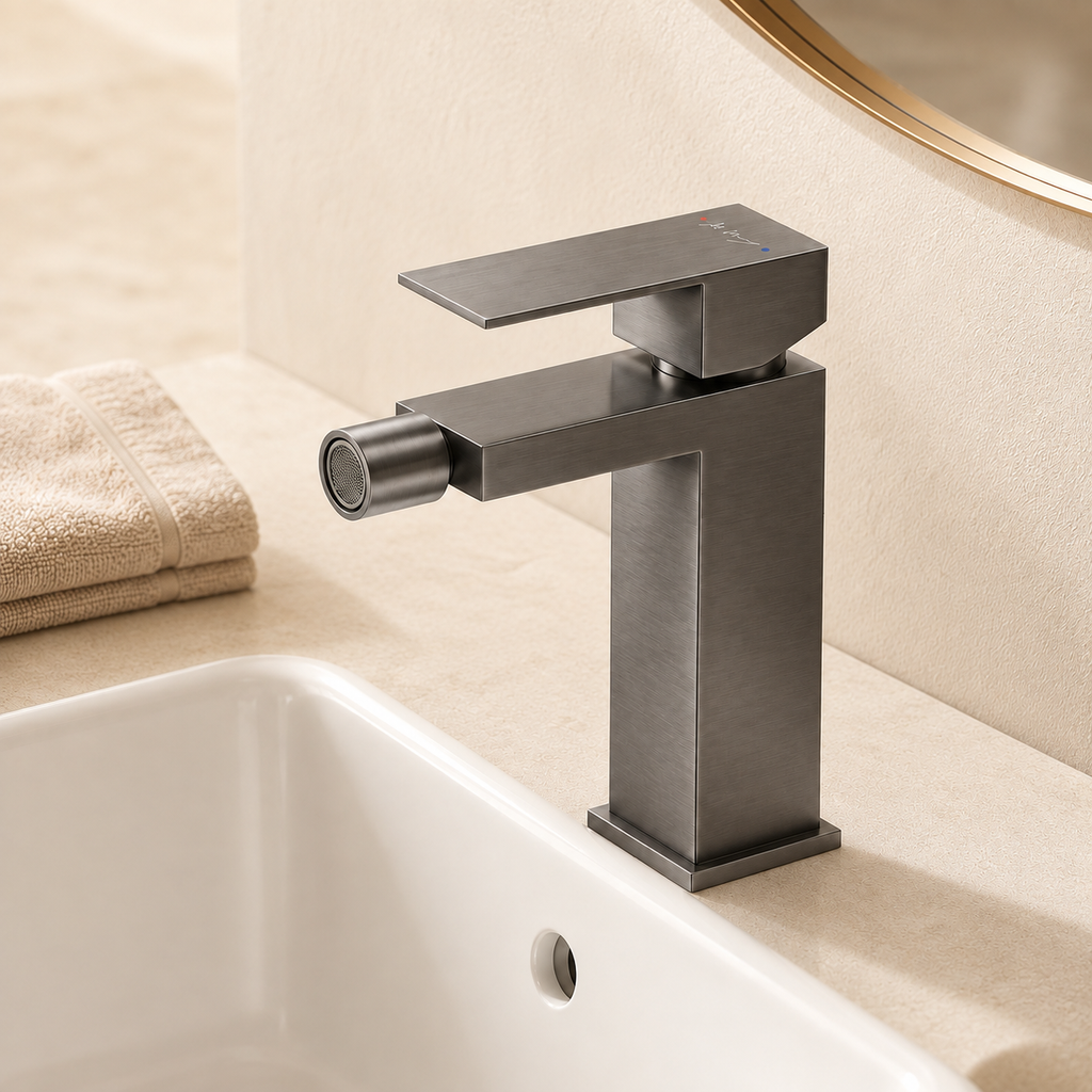 Square Tall Bathroom Washbasin Faucet with Aerator