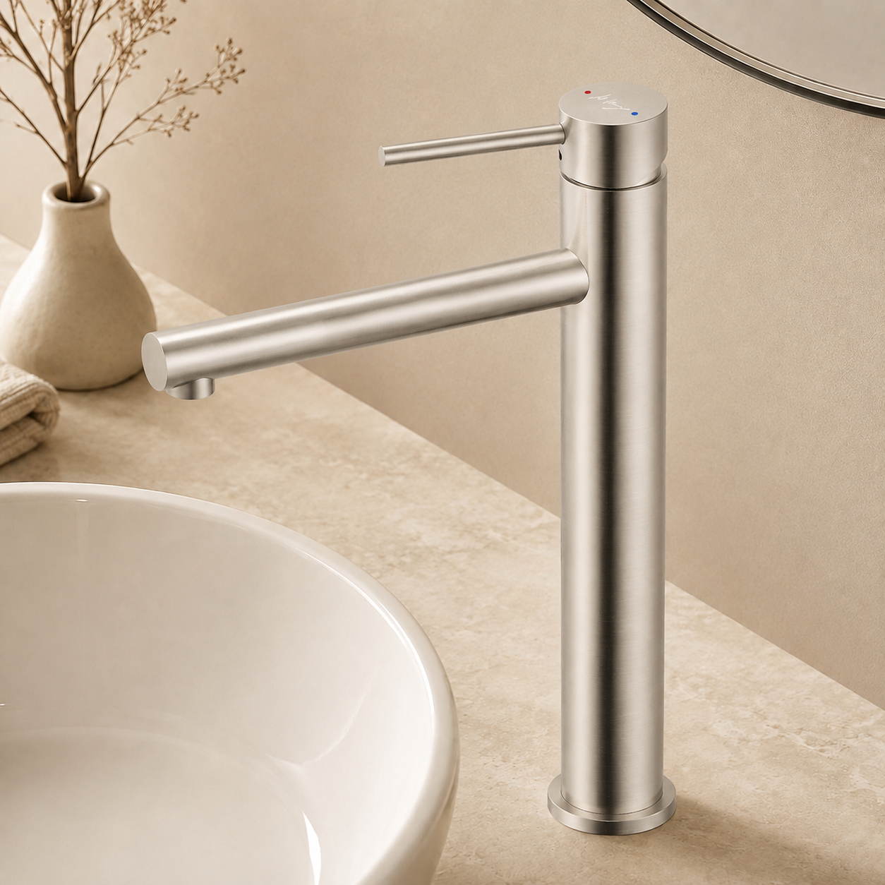 Extended Spout Cylindrical Basin Faucet