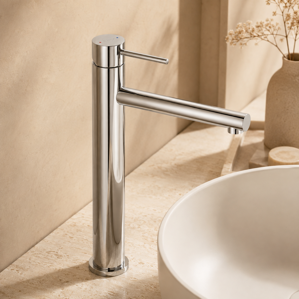 Extended Spout Cylindrical Basin Faucet