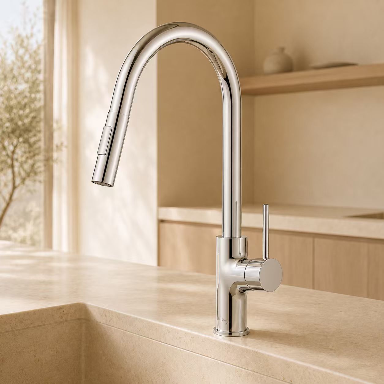 304 Stainless Steel Pull-Out Kitchen Faucet