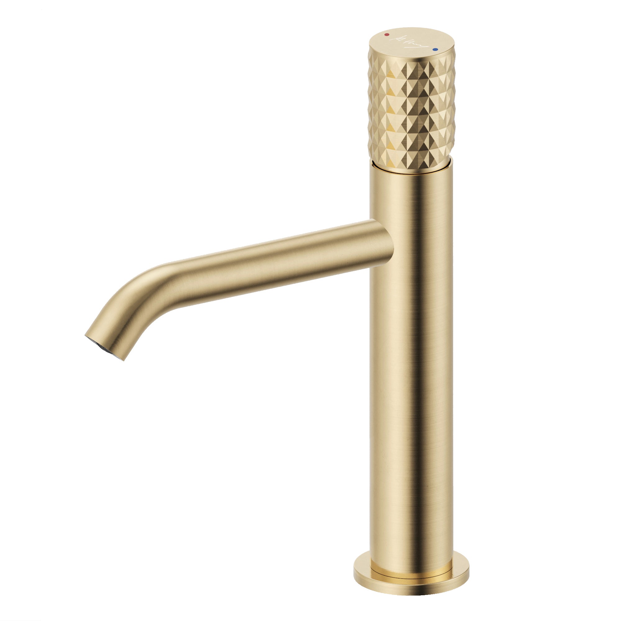 Bathroom Diamond Pattern Tall Cylindrical Basin Faucet