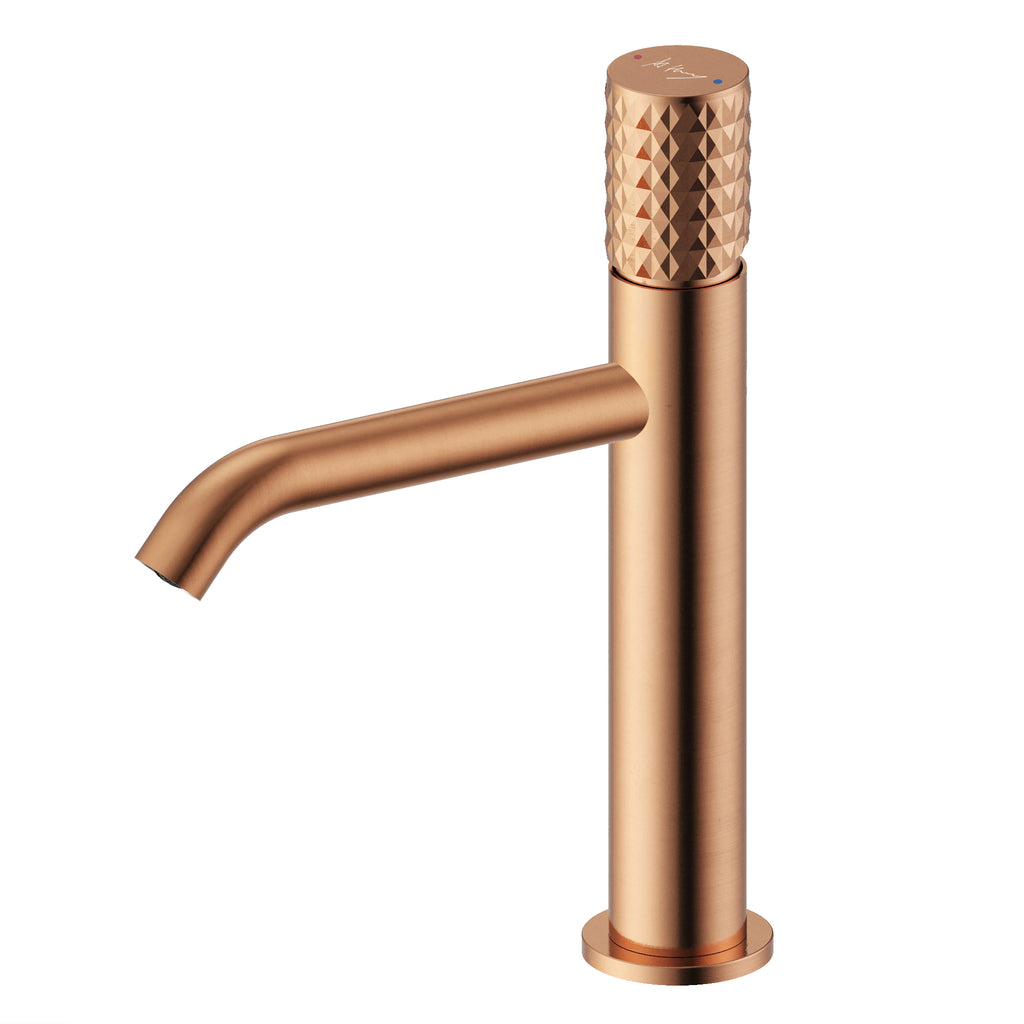 Bathroom Diamond Pattern Tall Cylindrical Basin Faucet