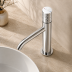 Bathroom Diamond Pattern Tall Cylindrical Basin Faucet