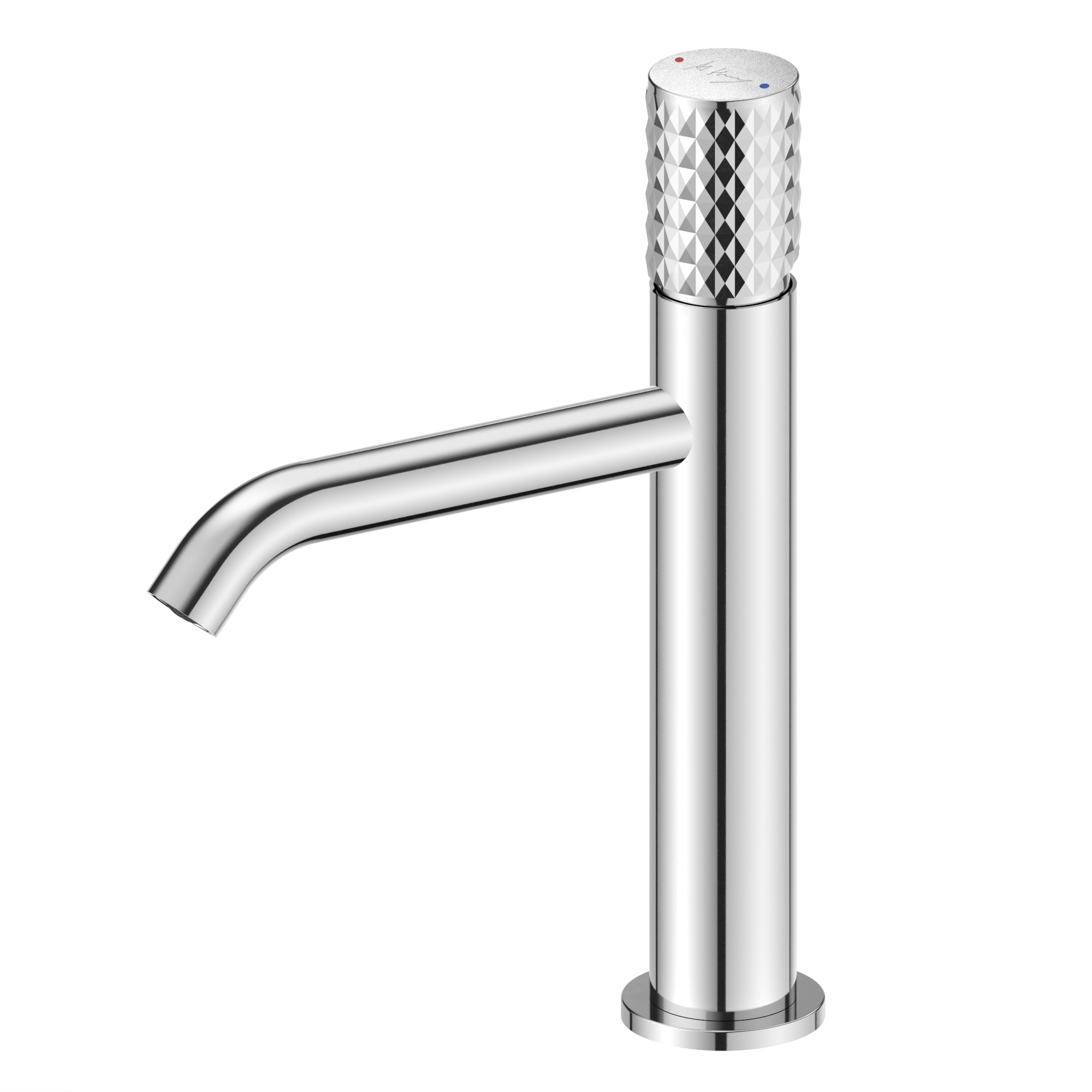 Bathroom Diamond Pattern Tall Cylindrical Basin Faucet