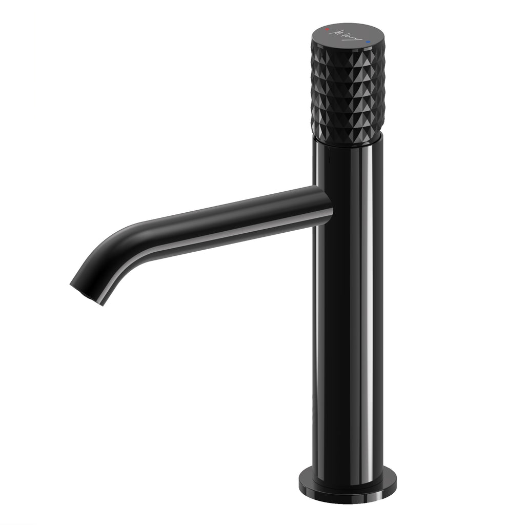 Bathroom Diamond Pattern Tall Cylindrical Basin Faucet