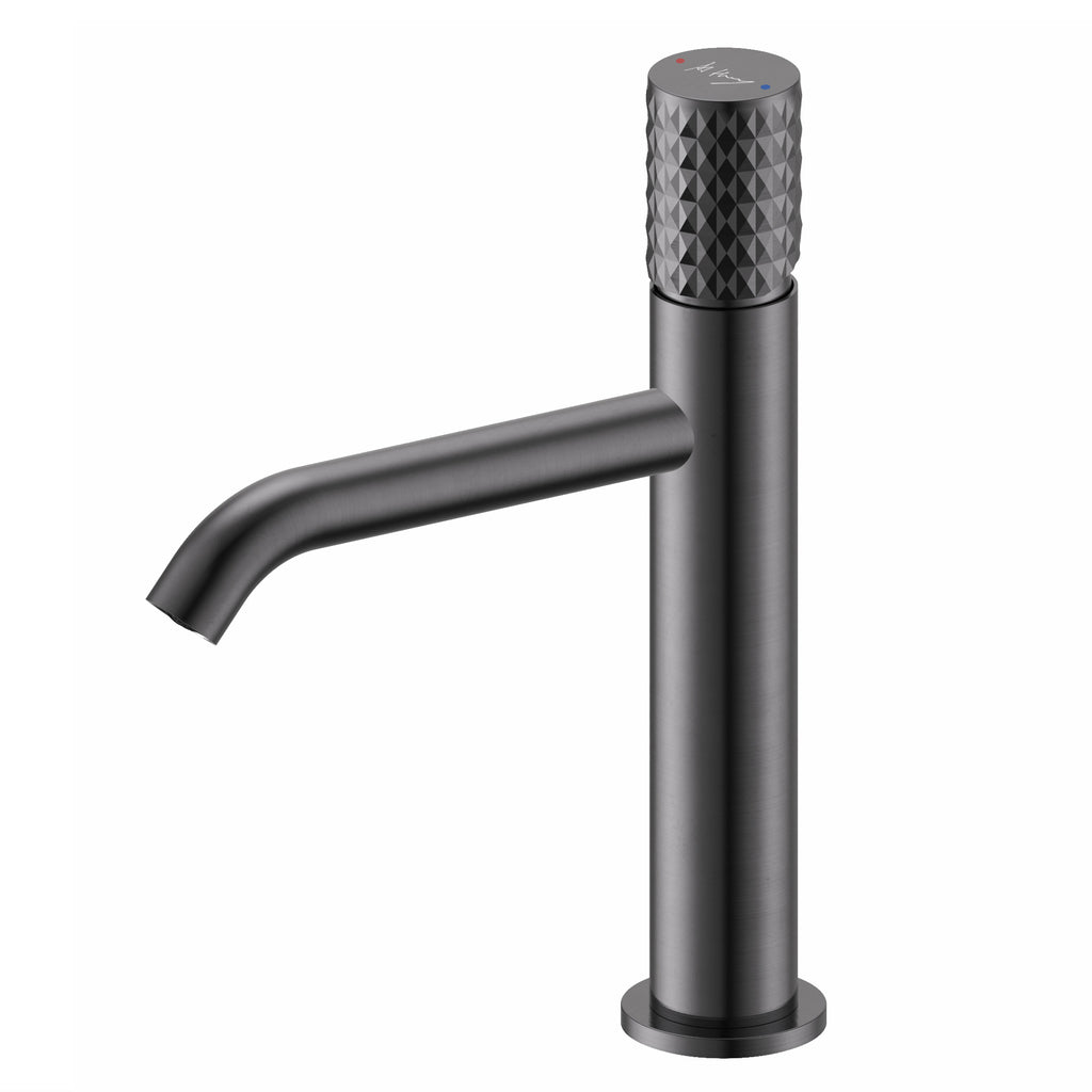 Bathroom Diamond Pattern Tall Cylindrical Basin Faucet