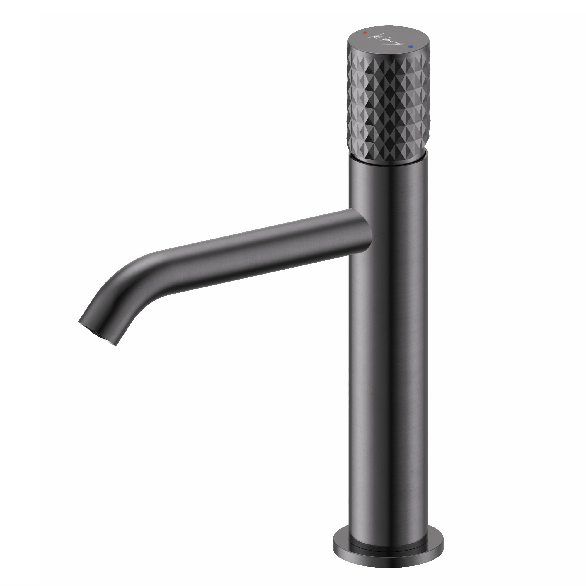 Bathroom Diamond Pattern Tall Cylindrical Basin Faucet