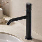 Bathroom Diamond Pattern Tall Cylindrical Basin Faucet