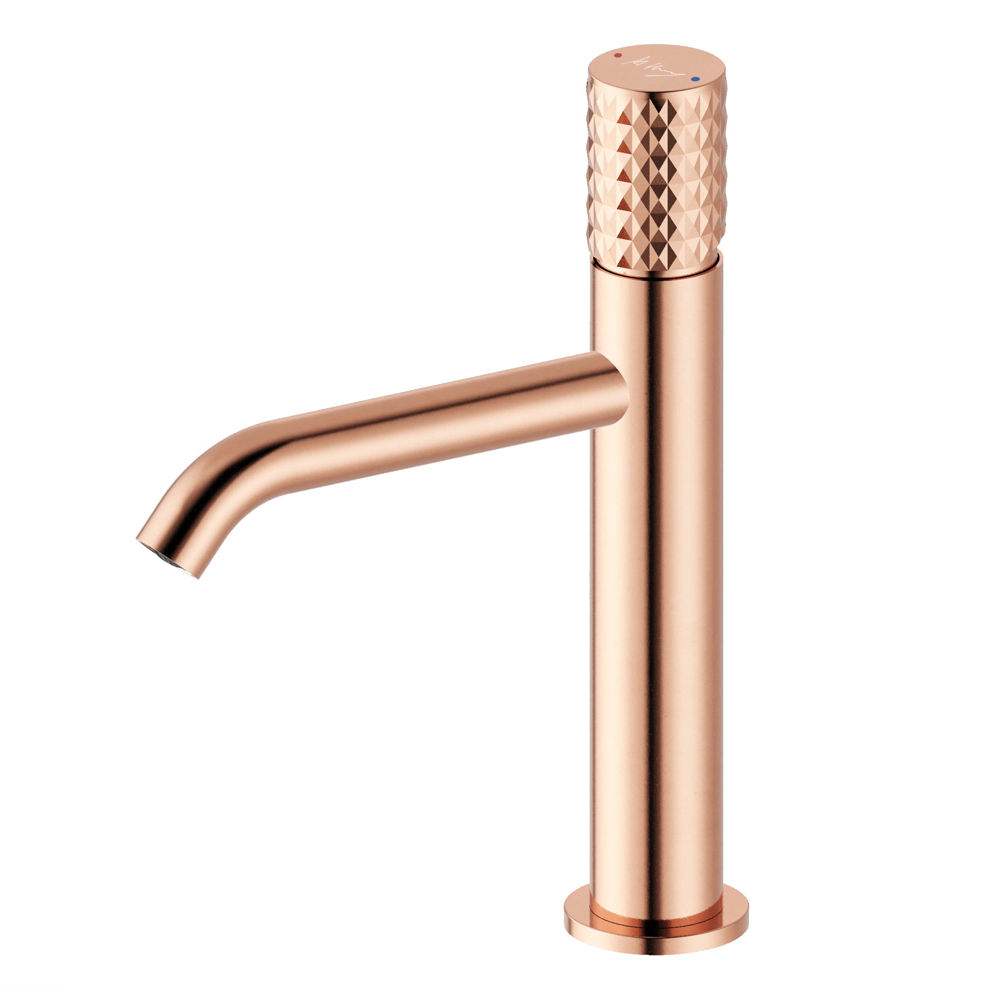Bathroom Diamond Pattern Tall Cylindrical Basin Faucet