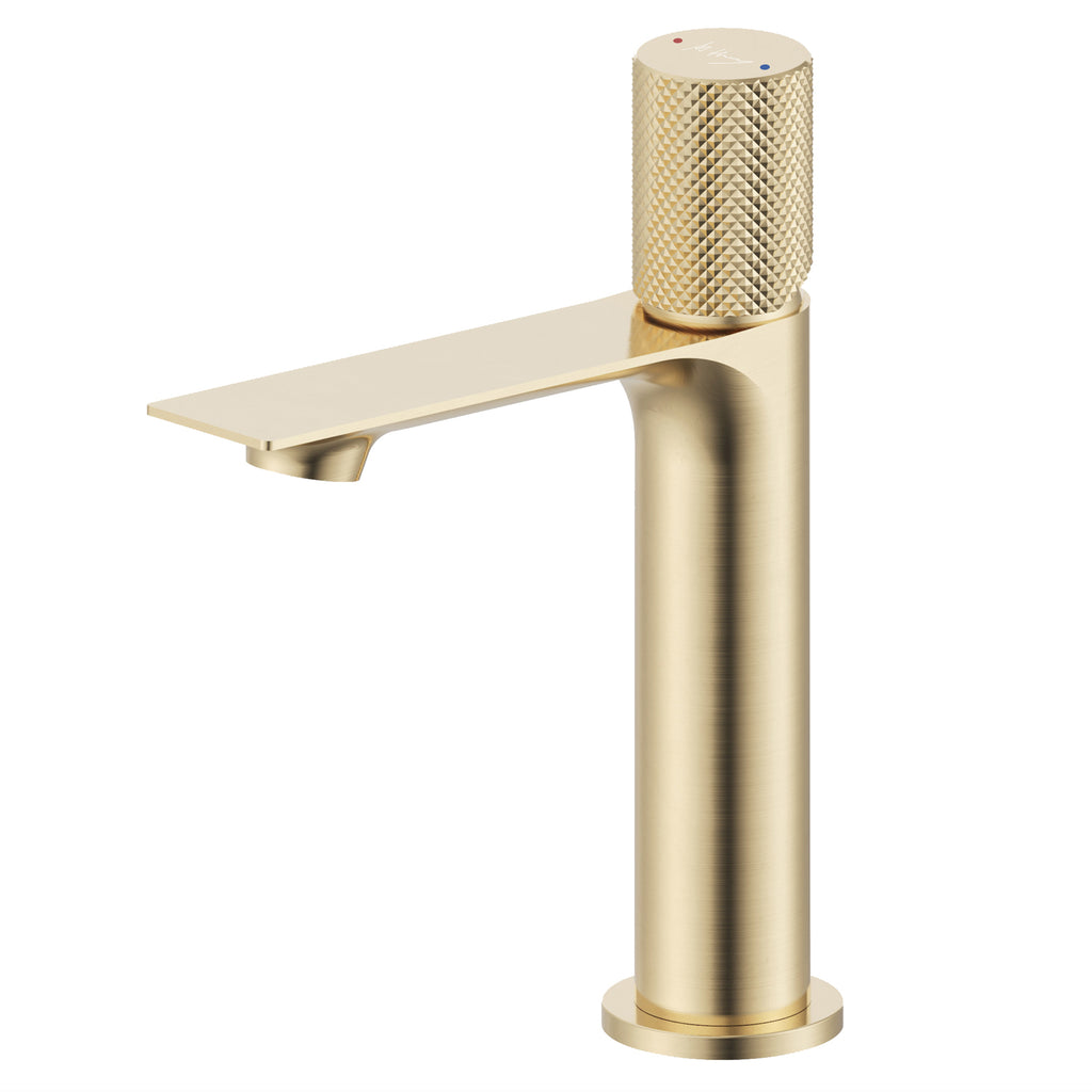 Modern Checkered Handle Cylindrical Basin Faucet