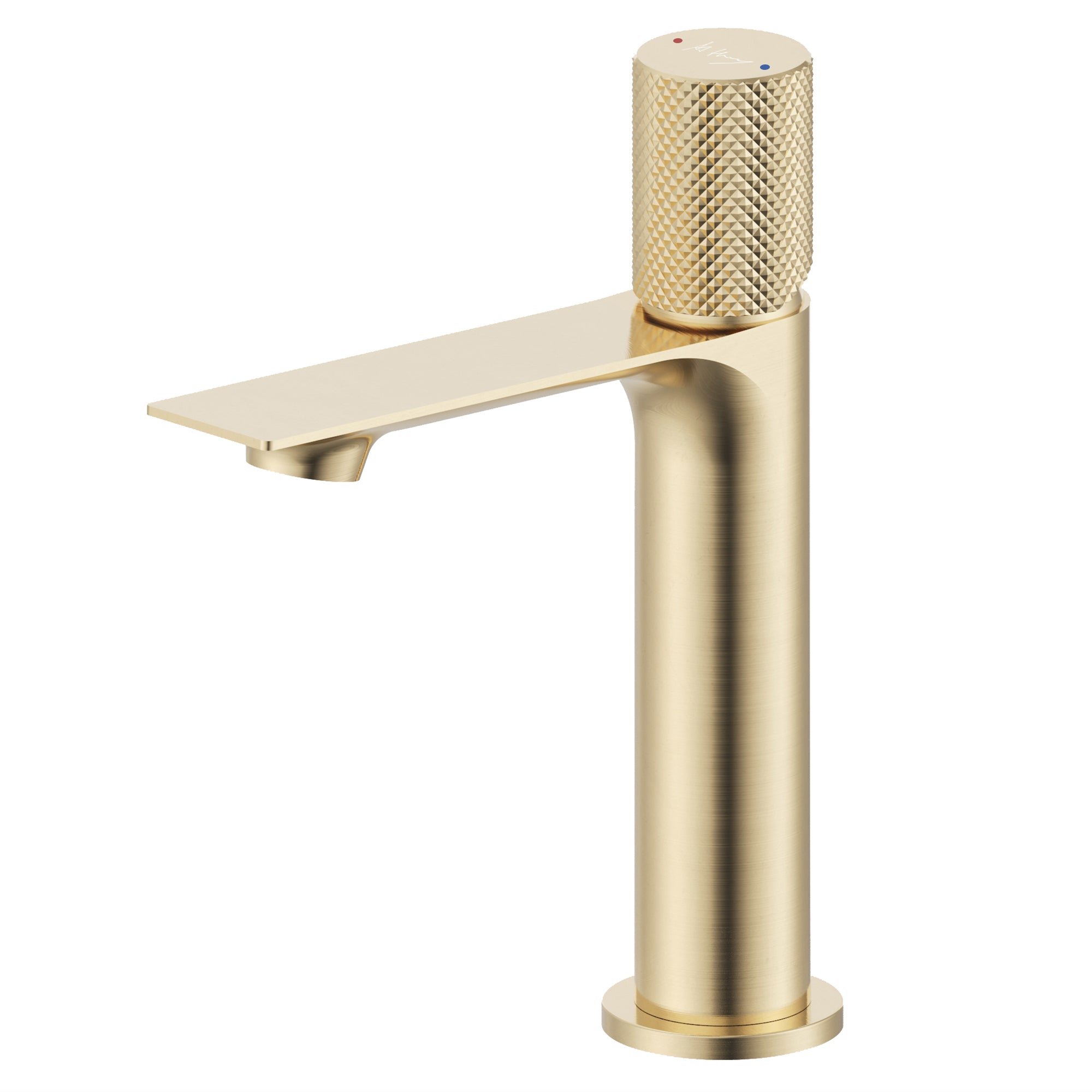 Modern Checkered Handle Cylindrical Basin Faucet