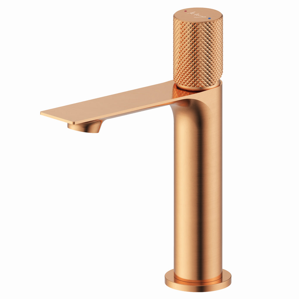 Modern Checkered Handle Cylindrical Basin Faucet