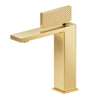 Minimalist Checkered Handle Square Basin Faucet