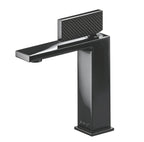 Minimalist Checkered Handle Square Basin Faucet