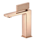 Minimalist Checkered Handle Square Basin Faucet