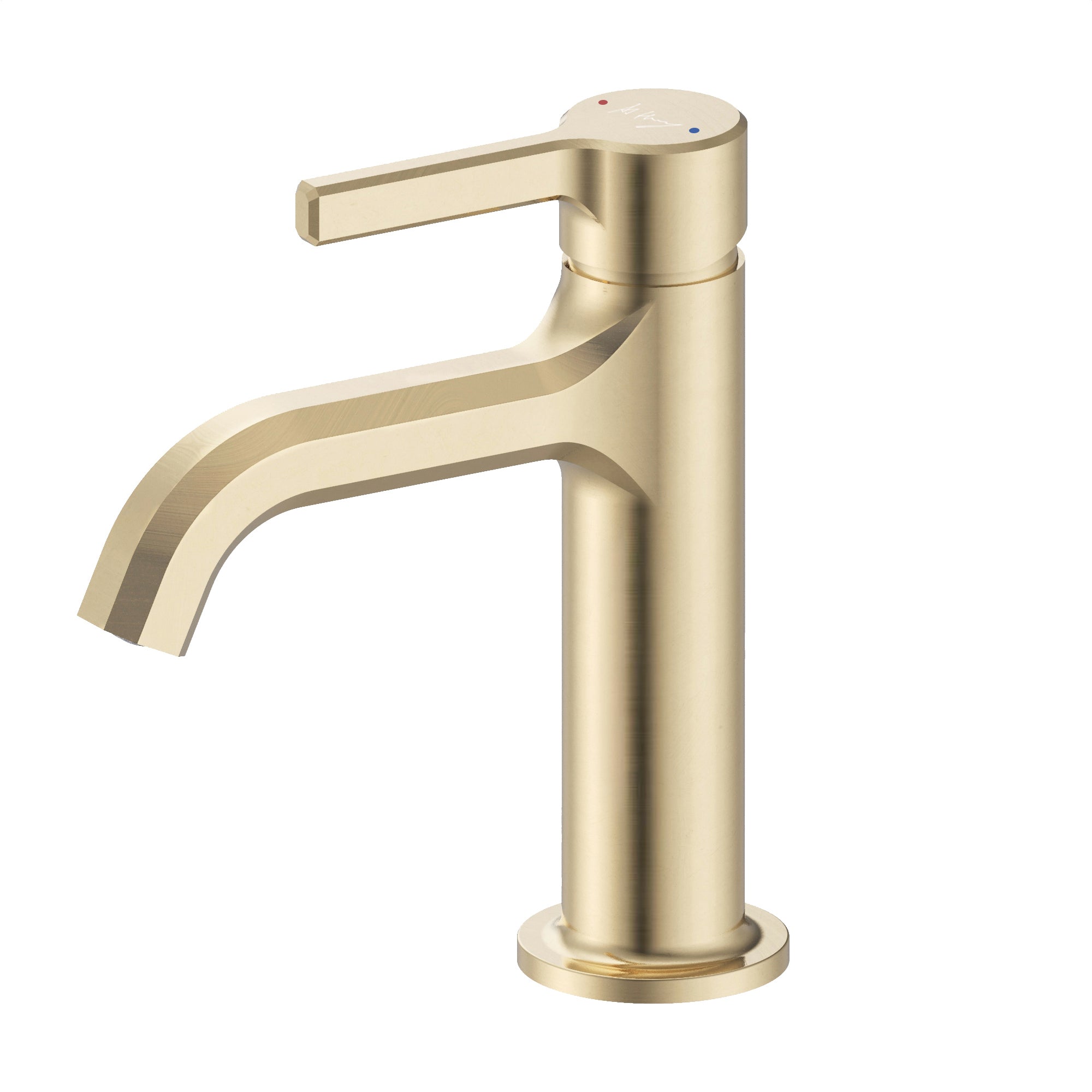 Simple Straight Handle Cylindrical Basin Faucet