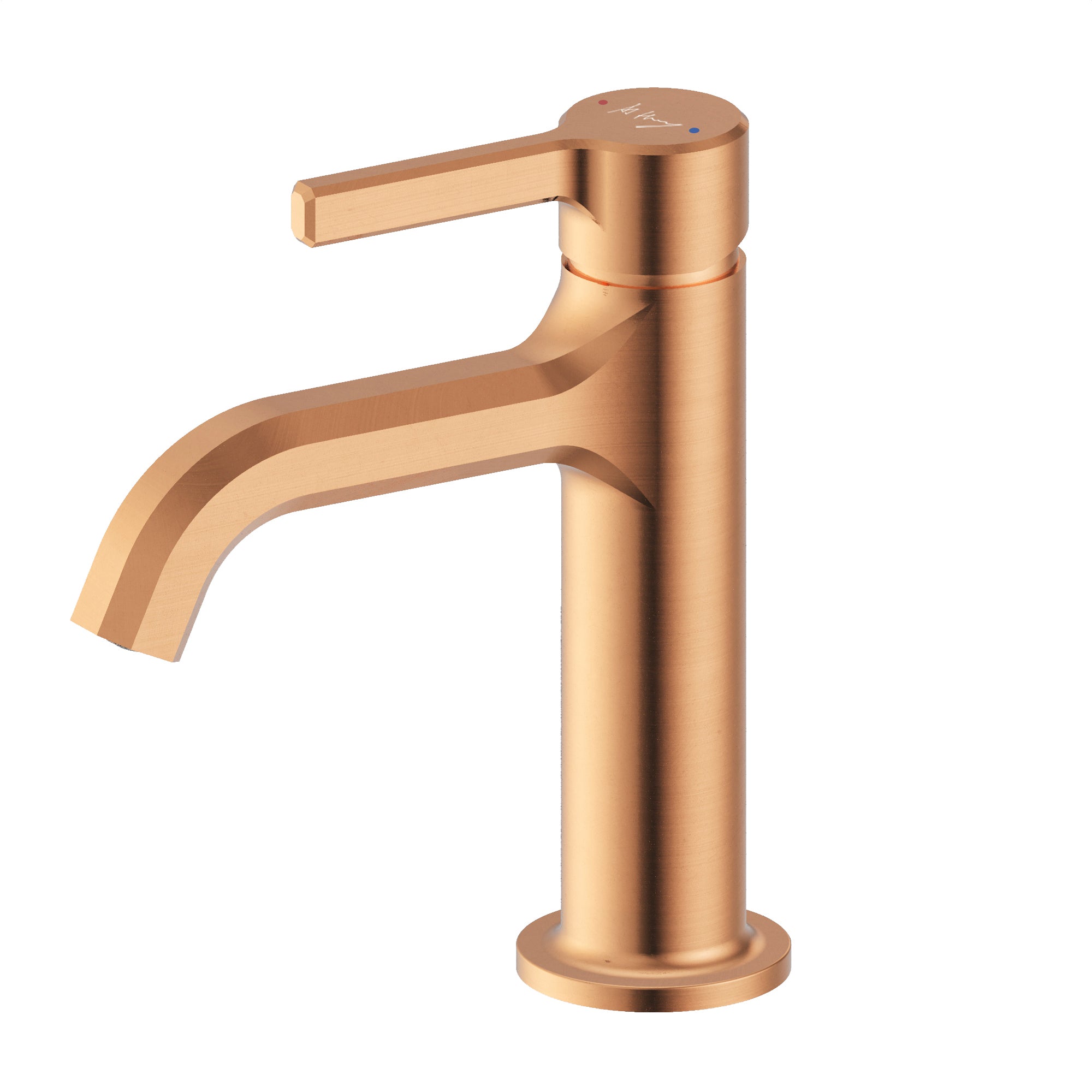 Simple Straight Handle Cylindrical Basin Faucet