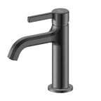 Simple Straight Handle Cylindrical Basin Faucet