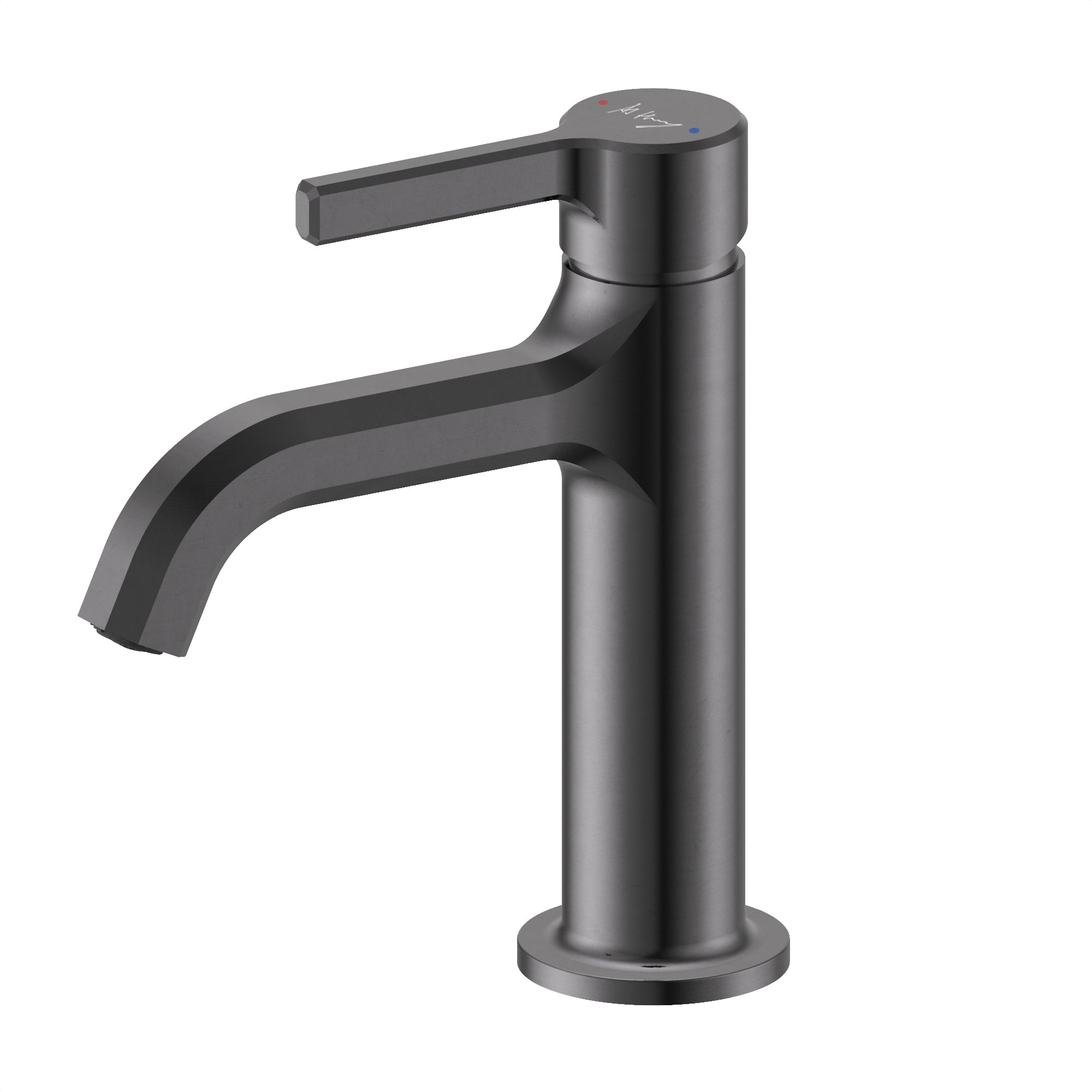 Simple Straight Handle Cylindrical Basin Faucet