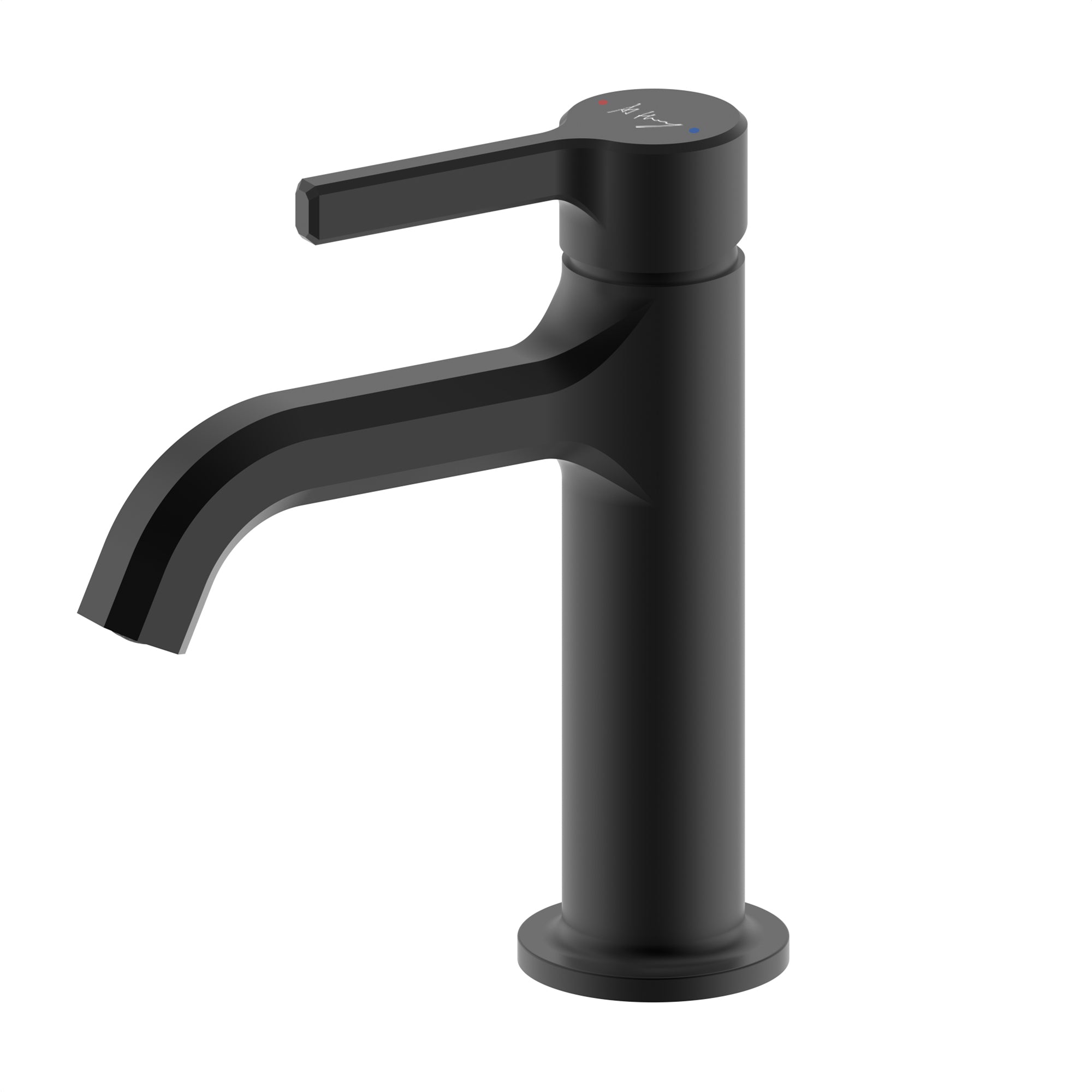 Simple Straight Handle Cylindrical Basin Faucet