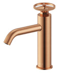 Unique Retro Wheel Handle Basin Faucet