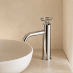 Unique Retro Wheel Handle Basin Faucet