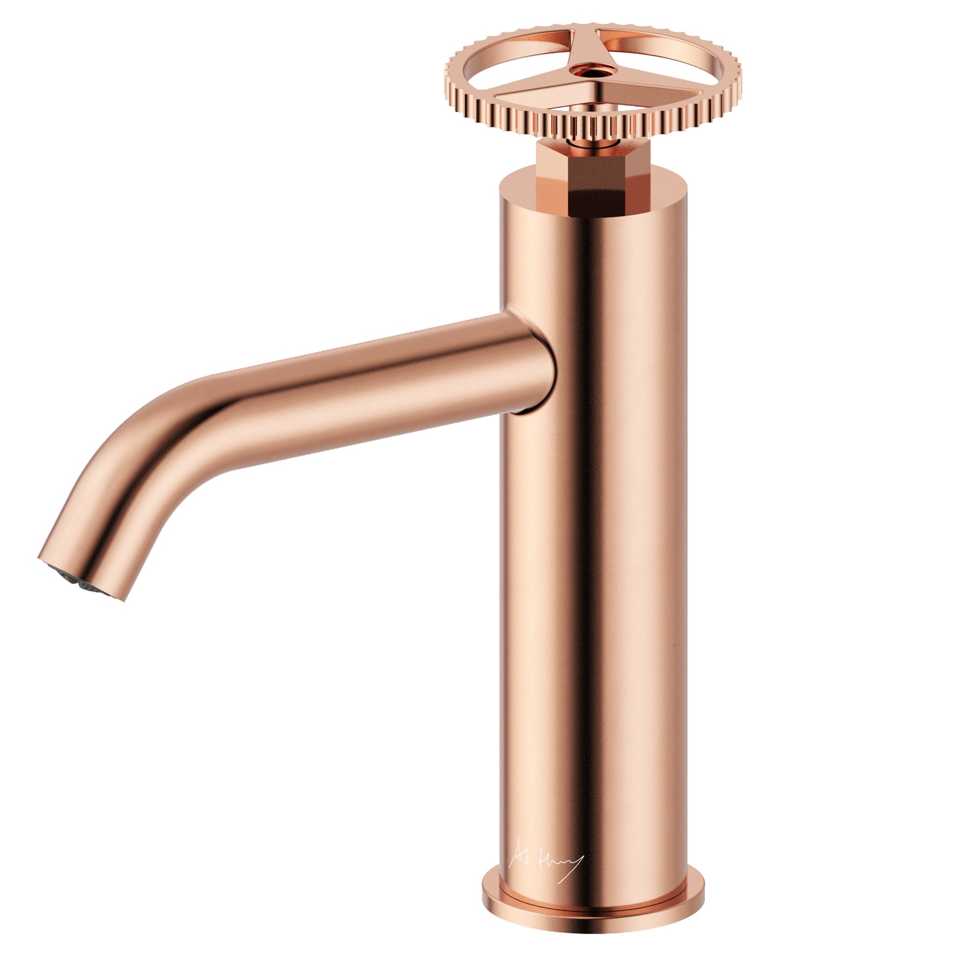 Unique Retro Wheel Handle Basin Faucet