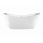 Freestanding Curved‑Top Oval Bathtub