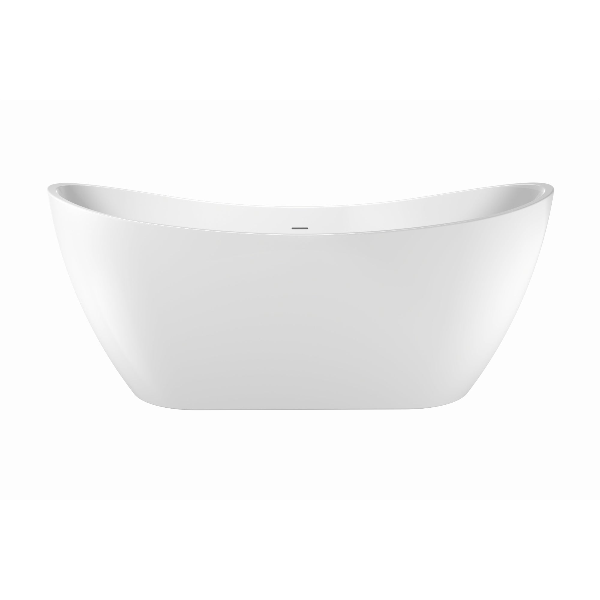 Freestanding Curved‑Top Oval Bathtub