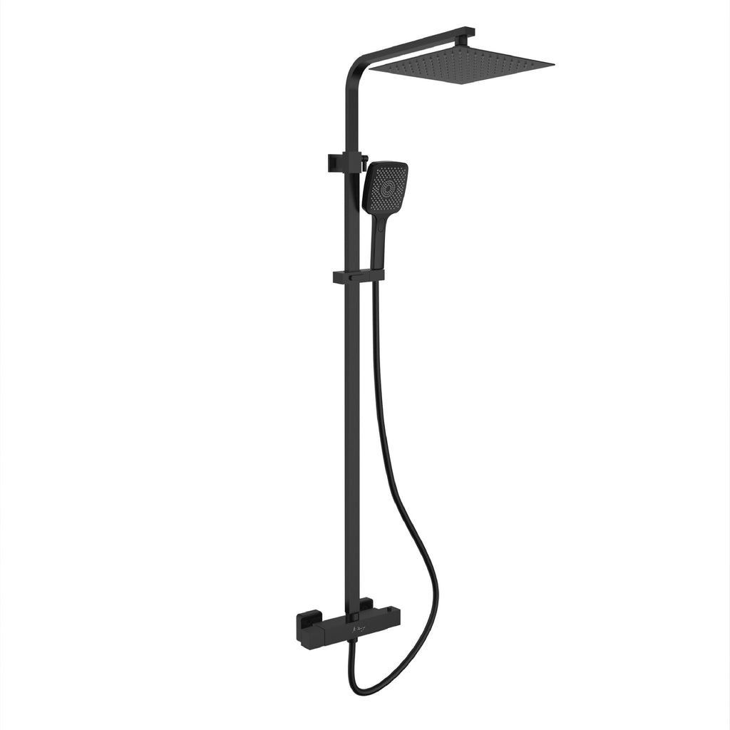 Square Exposed Thermostatic Shower Set
